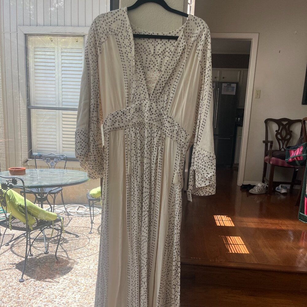 Free People Modern Kimono Dress – Pearl Combo, Size 12 - NEW WITH TAGS